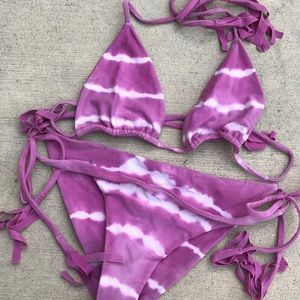 Tiare Hawaii pink tie-dye bikini
